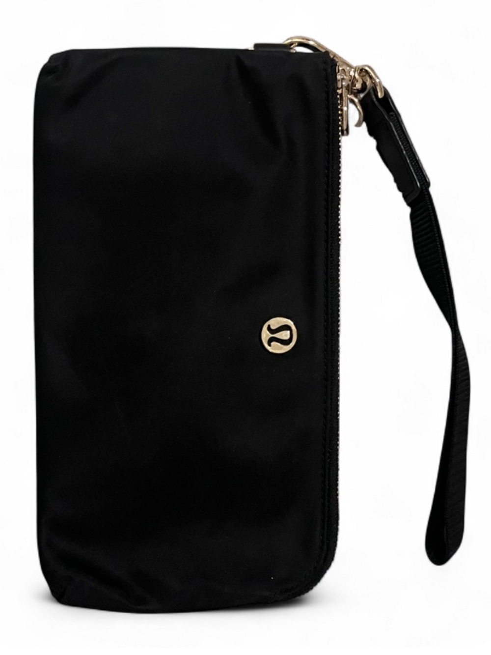 lululemon athletica Black Wristlet Clutch with Gold Hardware